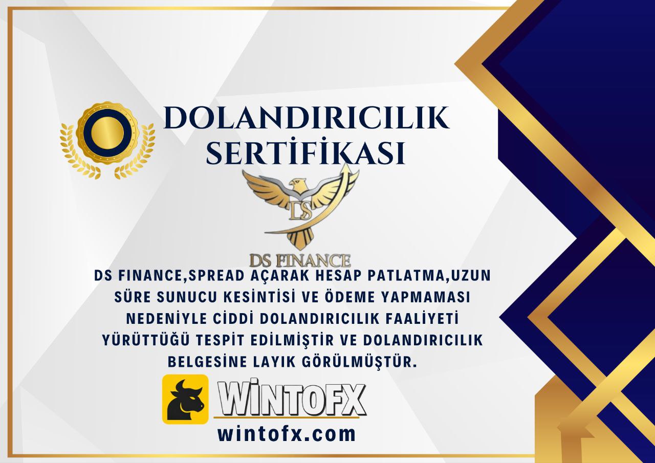 ⚠️DS FINANCE HIGH-RISK, SERIOUS WITHDRAWAL ISSUES CERTIFICATE