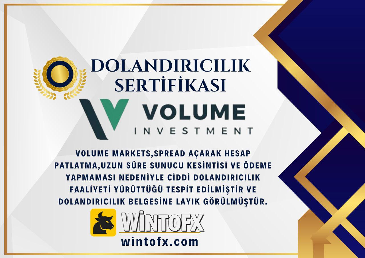 ⚠️VOLUME INVESTMENT HEAVY WITHDRAWAL FRAUD CERTIFICATE